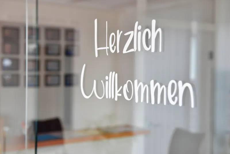 Willkommensgruß am Empfang in Oldendorf