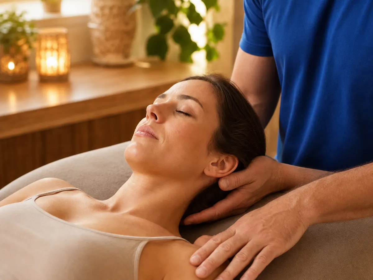 Gesichts-Schulter-Nackenmassage