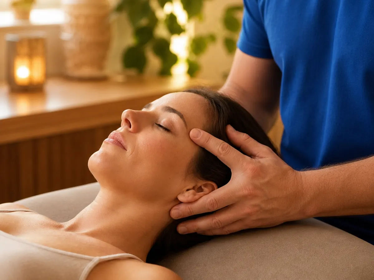 Kopfschmerz-Massage
