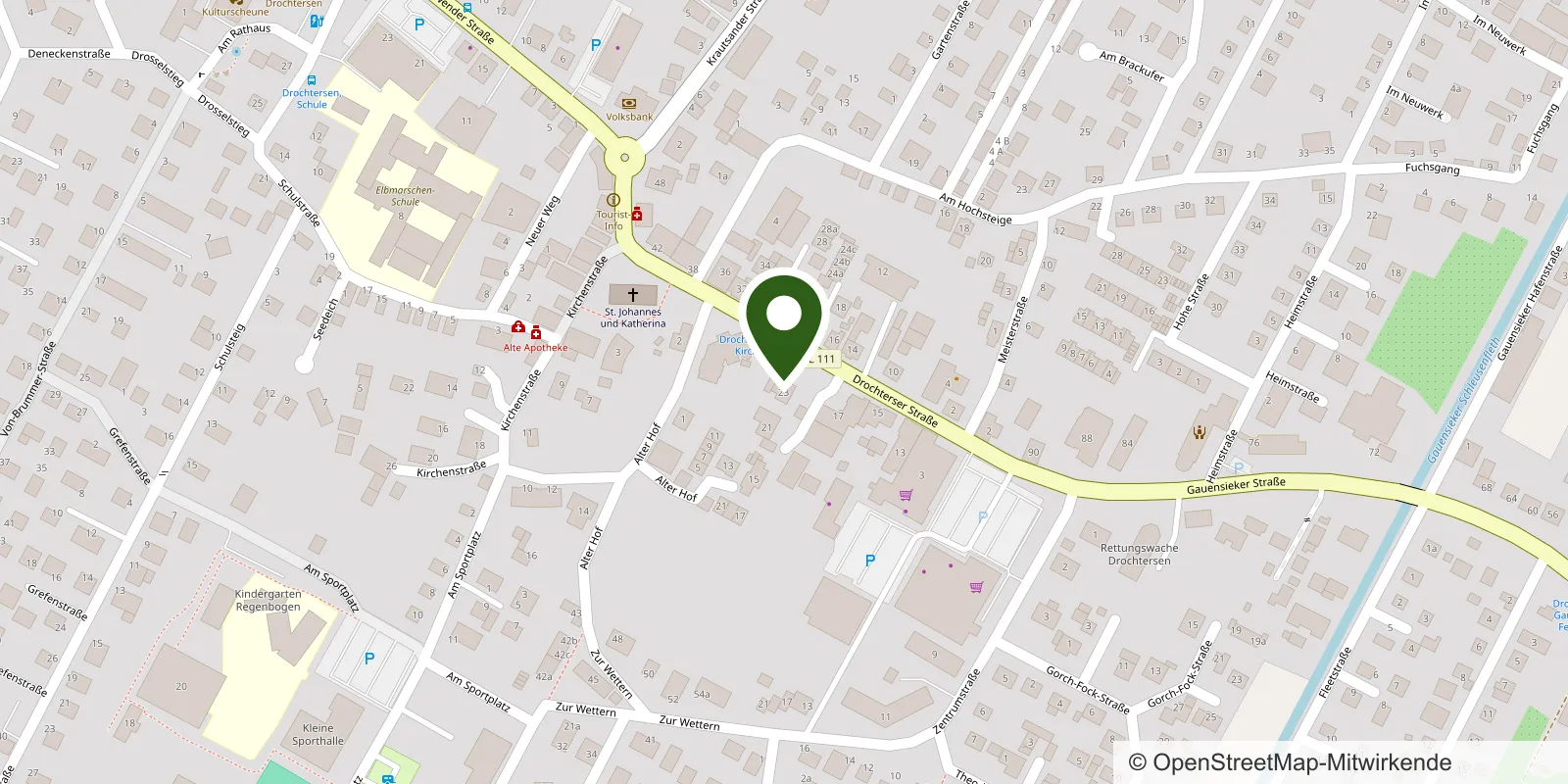 Karte: Standort Drochtersen, Drochterser Str. 23, 21706 Drochtersen